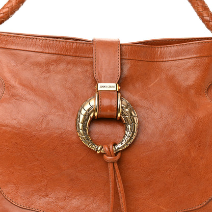 Jimmy Choo Calfskin Ruby Hobo Cognac 6 of 9