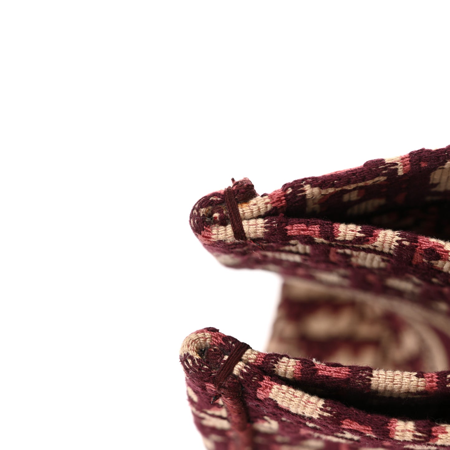 Oblique Medium Book Tote Burgundy Multicolor