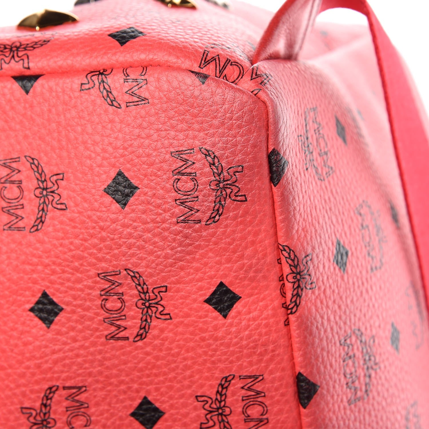 MCM Visetos Large Sprinkle Stud Stark Backpack Corail 11 of 12