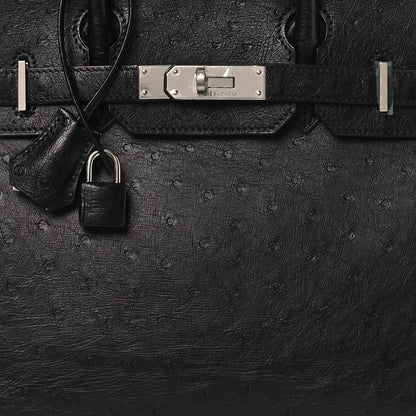 Hermes Ostrich Birkin 30 Black 8 of 12