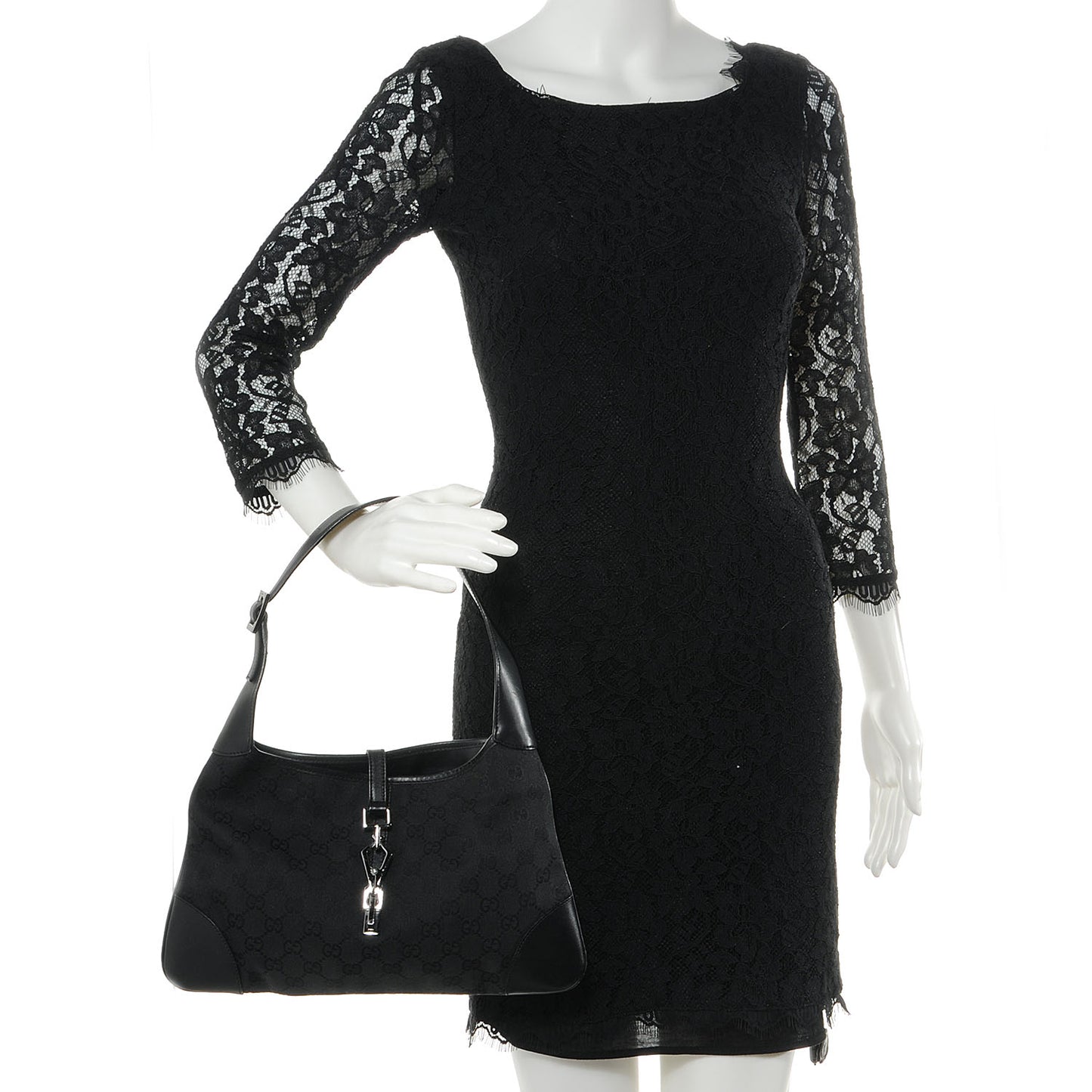 Monogram Small Jackie O Hobo Black