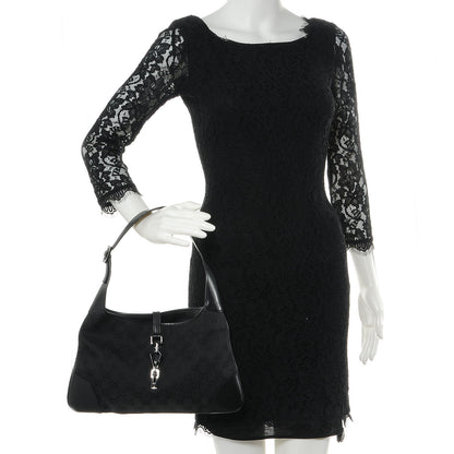 Gucci Monogram Small Jackie O Hobo Black 2 of 9