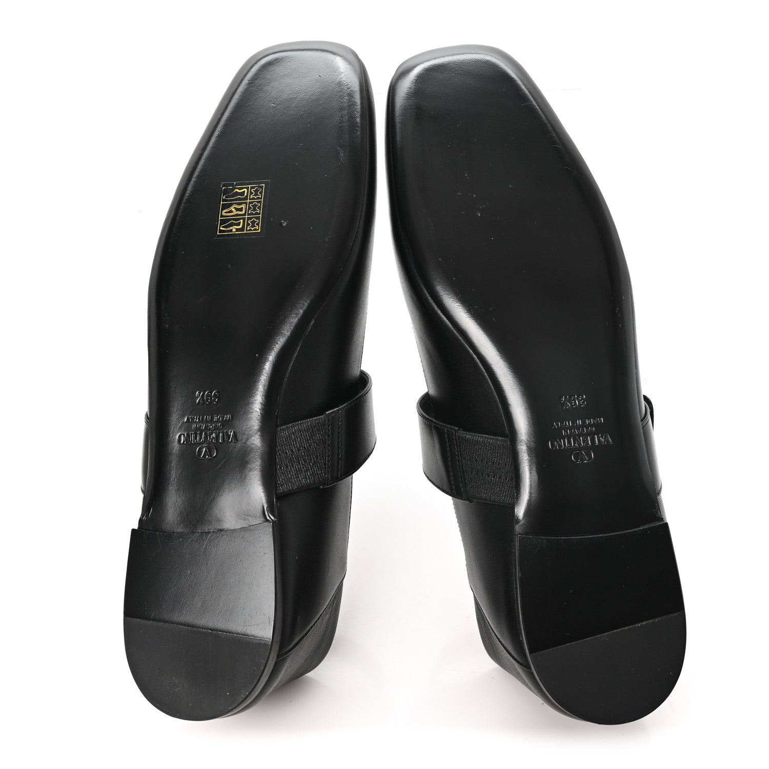 Valentino Garavani Calfskin VLogo Locker Mary Jane Ballerina Flats 39.5 Black 6 of 10