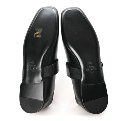 Valentino Garavani Calfskin VLogo Locker Mary Jane Ballerina Flats 39.5 Black 6 of 10