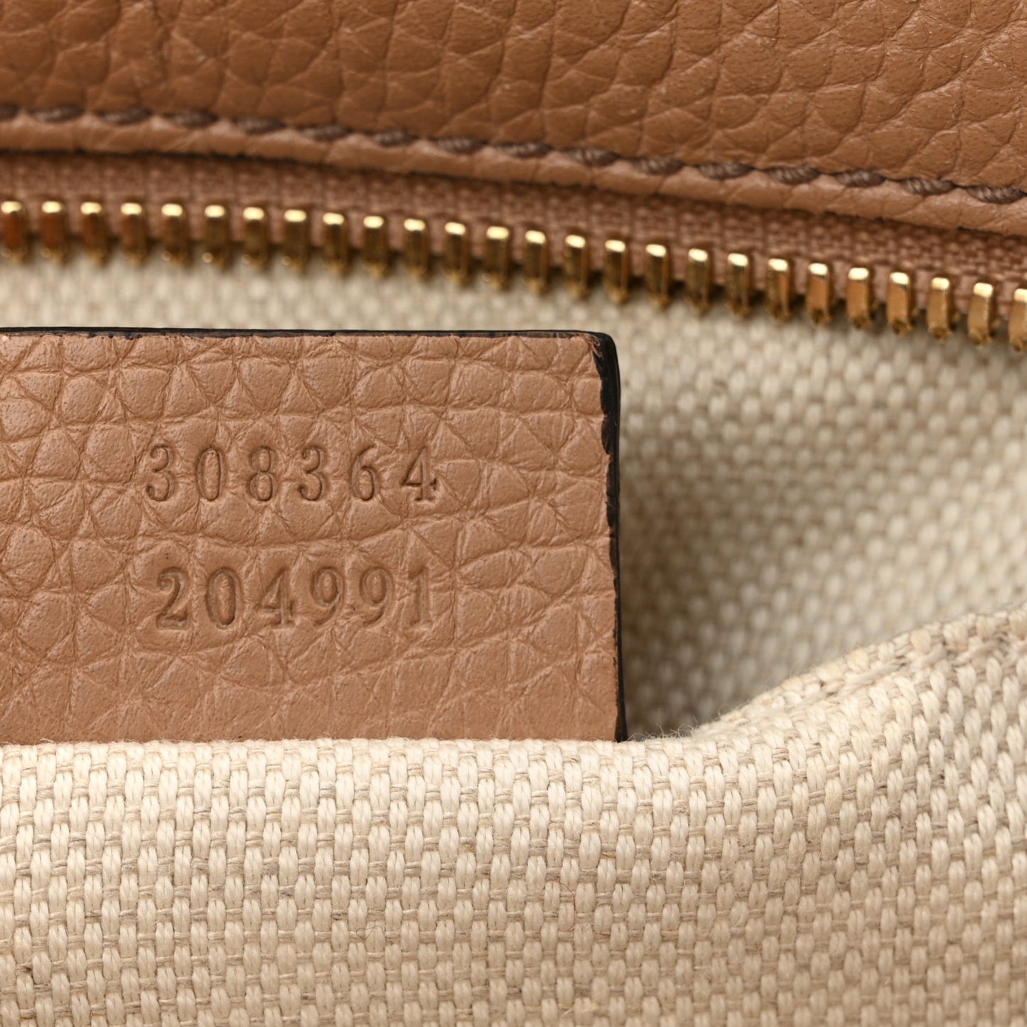 Pebbled Calfskin Small Soho Disco Bag Camelia