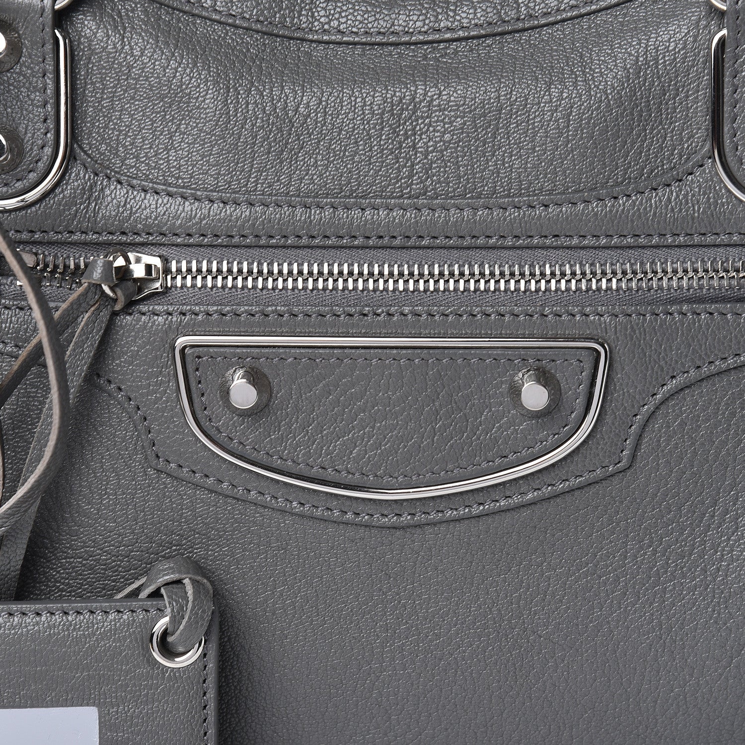 Balenciaga Chevre Silver Metallic Edge Hardware City Gris Acier 13 of 13