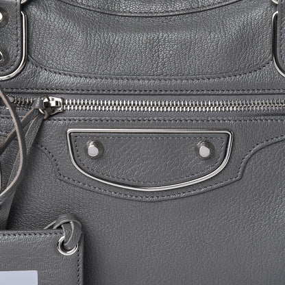 Balenciaga Chevre Silver Metallic Edge Hardware City Gris Acier 13 of 13