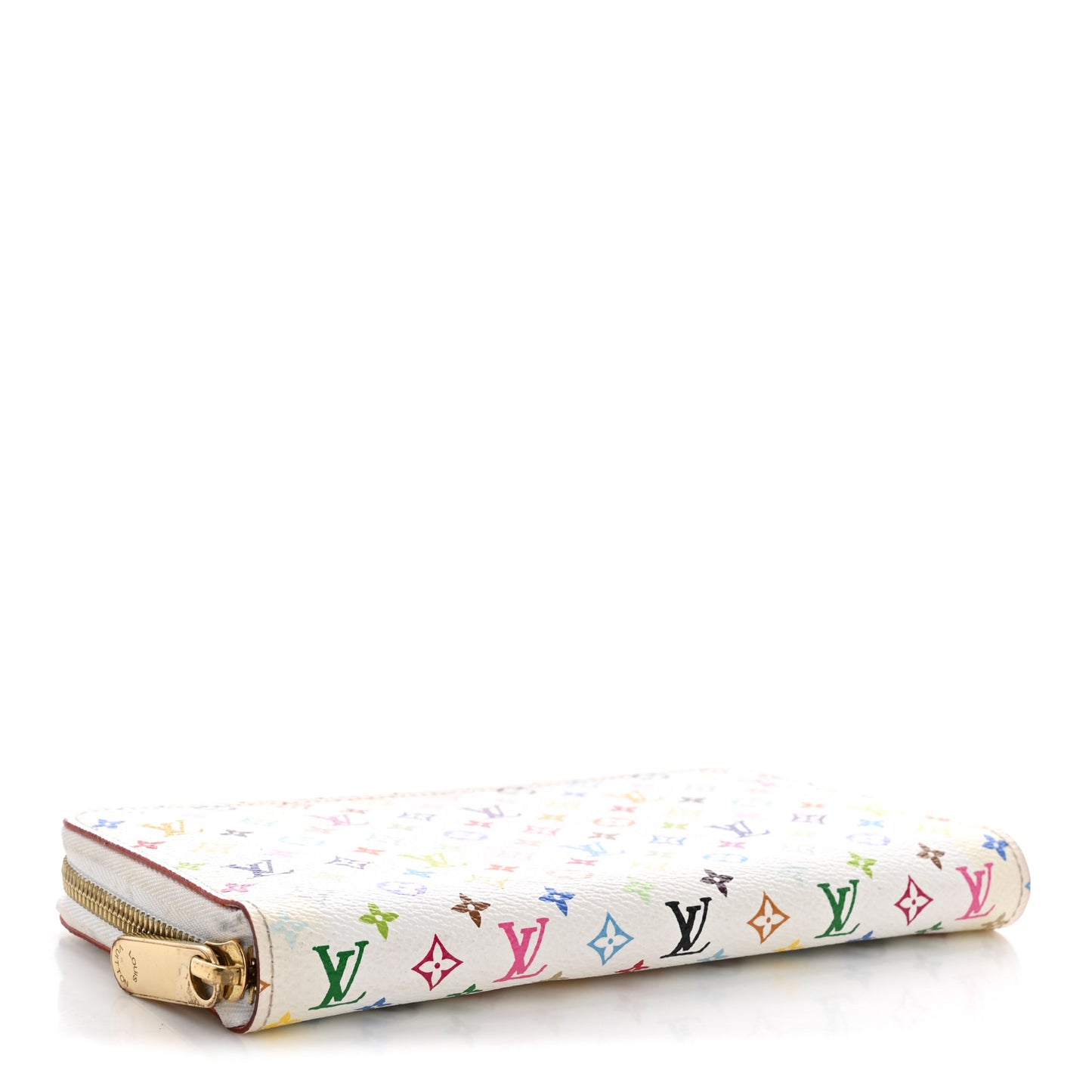 Monogram Multicolor Zippy Wallet White Litchi