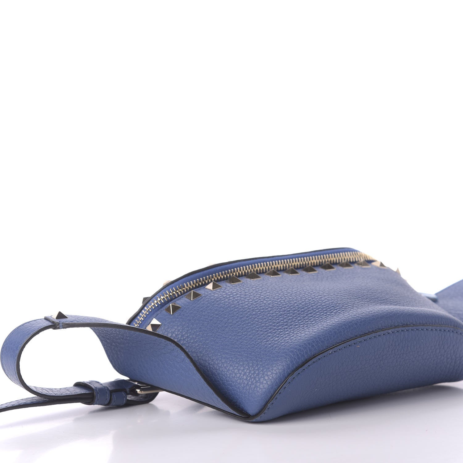 Valentino Garavani Grained Calfskin Rockstud Belt Bag Blu Delft 6 of 9