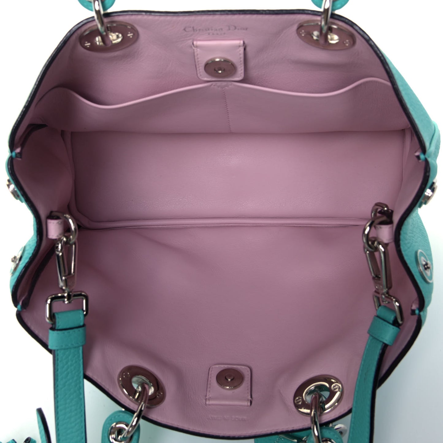 Bullcalf Medium Diorissimo Tote Turquoise