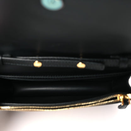Burberry Derby Calfskin House Check Wallet On Chain Black 5 of 8