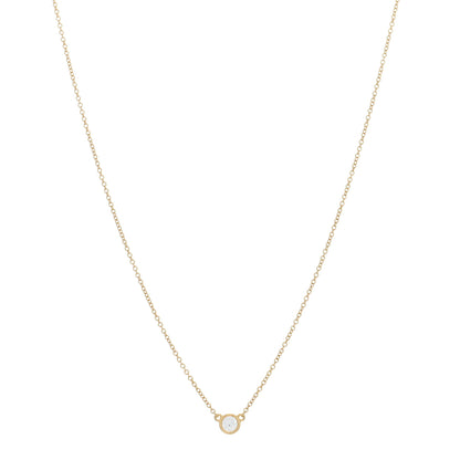 Tiffany 18K Yellow Gold Diamond .17ct Elsa Peretti Diamonds by the Yard Pendant Necklace 1 of 5
