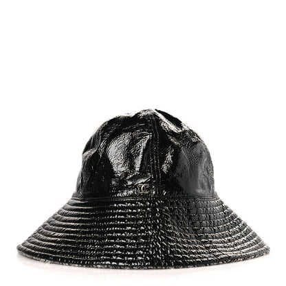 Chanel Vinyl Tweed Bucket Hat 58 Black 1 of 7