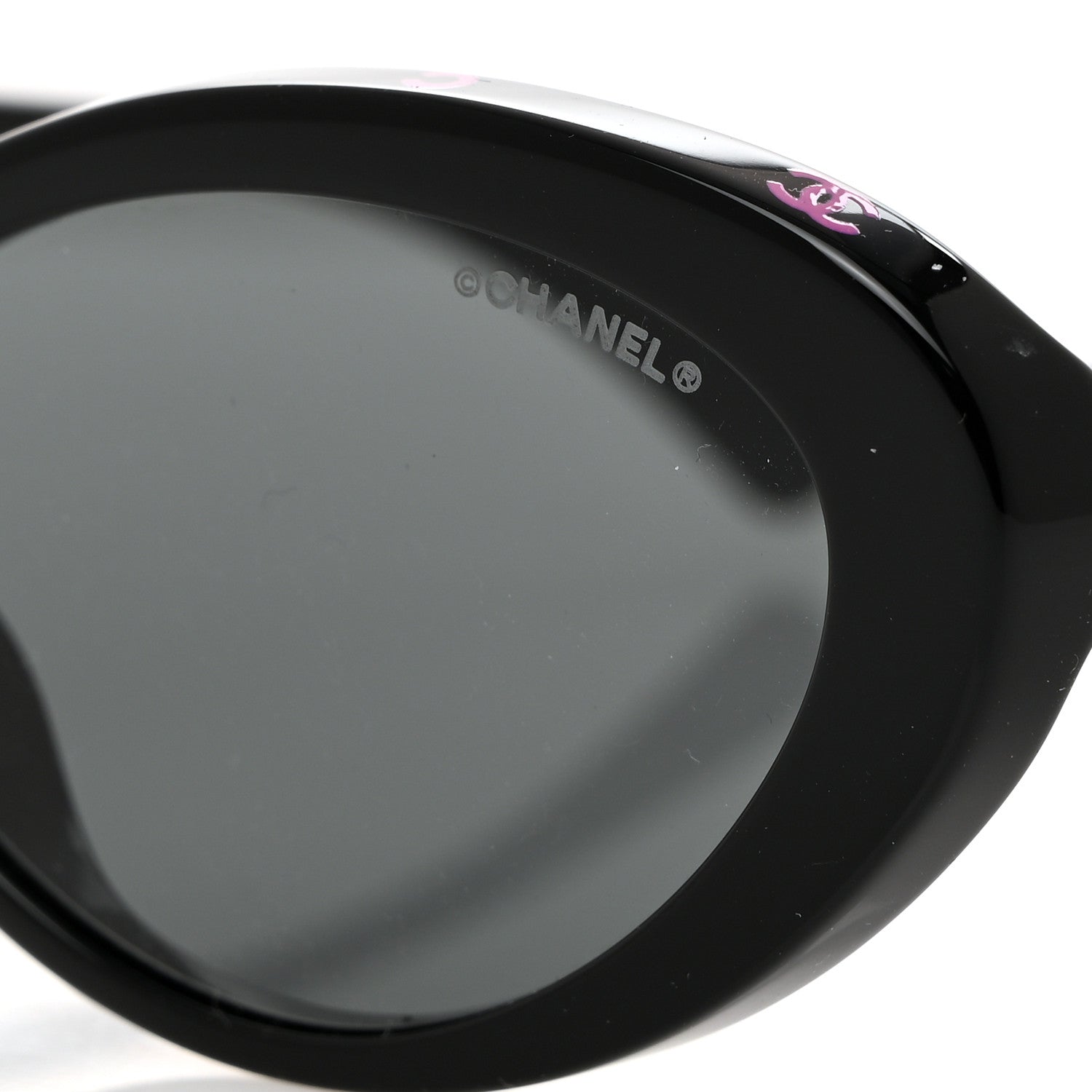 Chanel Acetate Oval Sunglasses 5416-A Black Pink 7 of 8