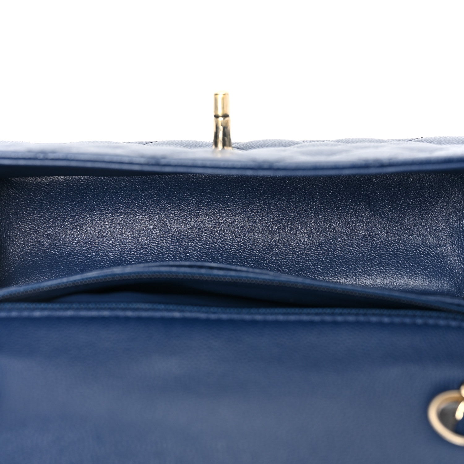Chanel Caviar Quilted Mini Rectangular Flap Dark Blue 4 of 8