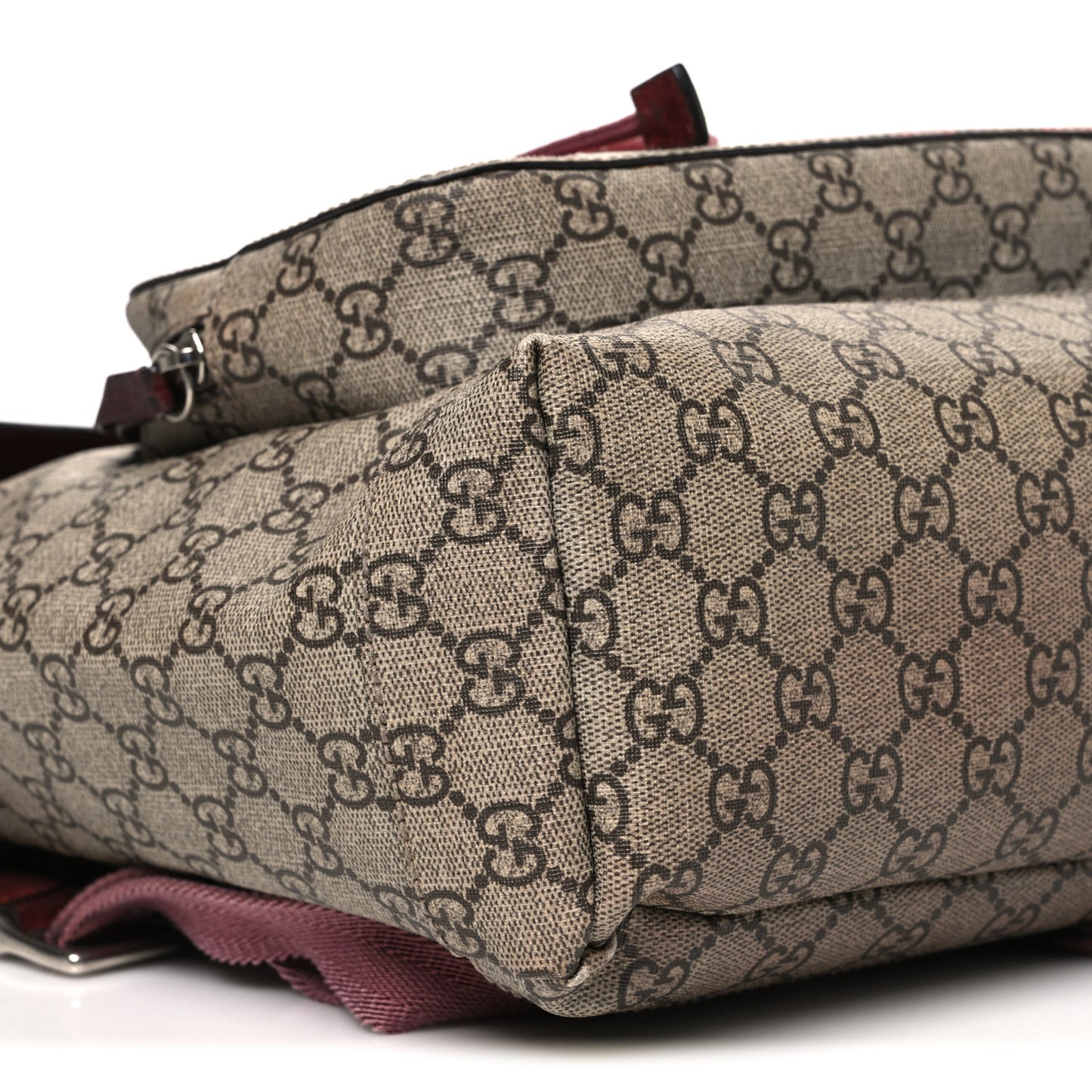 GG Supreme Monogram Blooms Medium Single Buckle Backpack Beige Multicolor Dry Rose