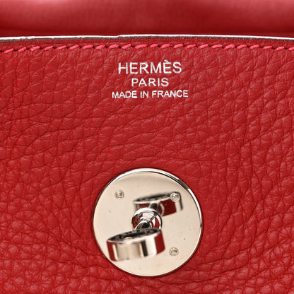 Hermes Taurillon Clemence Lindy 30 Rouge Garance 6 of 10