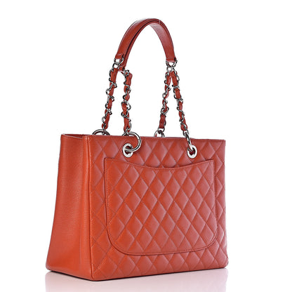 Chanel Caviar Quilted Grand Shopping Tote GST Orange 3 of 19