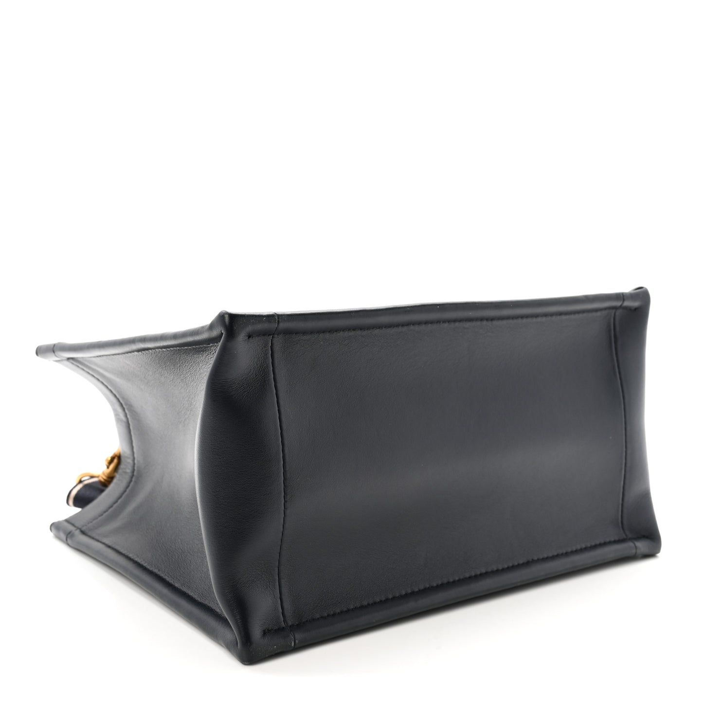 Oblique Calfskin Small Book Tote With Strap Blue Multicolor