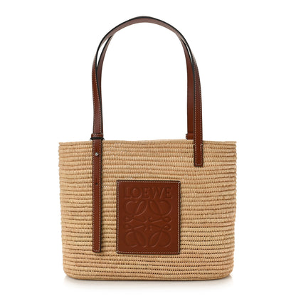 Loewe Raffia Small Square Basket Tote Bag Natural Tan 1 of 9