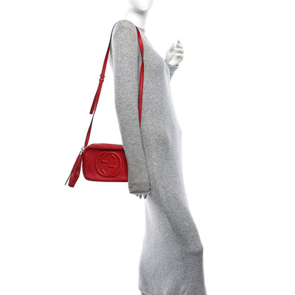 Gucci Pebbled Calfskin Small Soho Disco Bag Vibrant Red 2 of 10