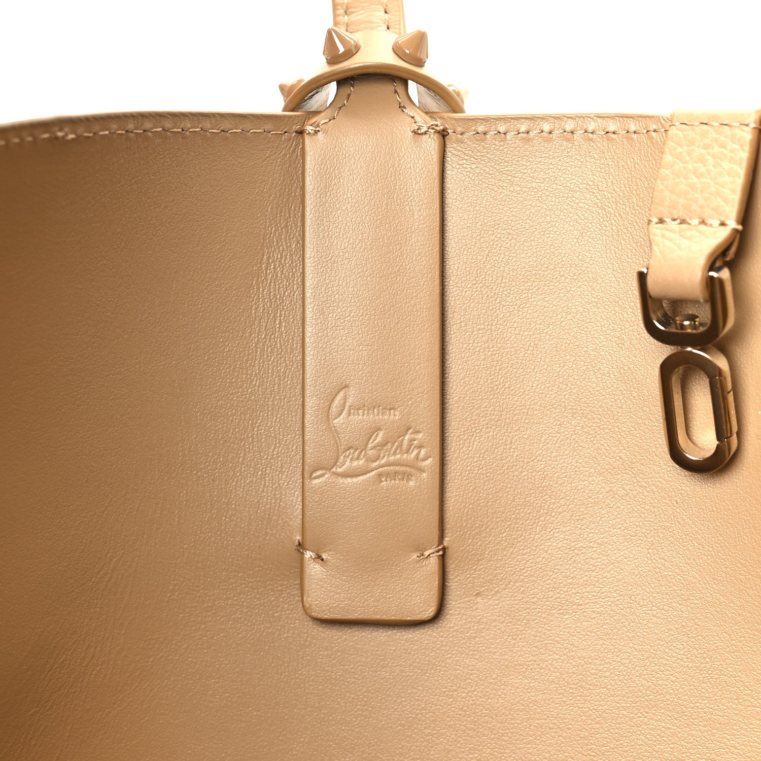 Christian Louboutin Grained Calfskin Small Cabata Soft Tote Lionne 7 of 12