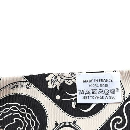 Hermes Silk Festival Des Amazones Twilly Grege Black White 3 of 4