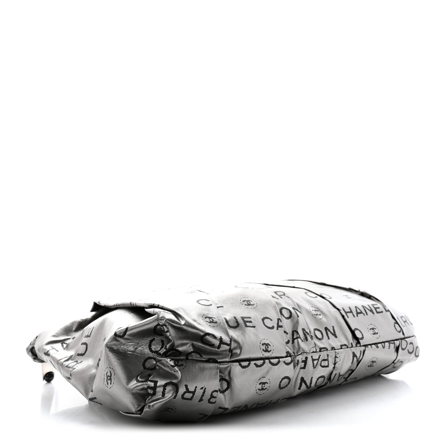 Chanel Coated Canvas Unlimited Clutch Silver 4 of 9