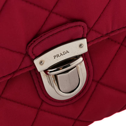 Prada Tessuto Nylon Impuntura Flap Chain Bag Ibisco 13 of 13