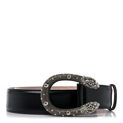 Gucci Lisse Calfskin Dionysus 35mm Belt 80 32 Black 1 of 6