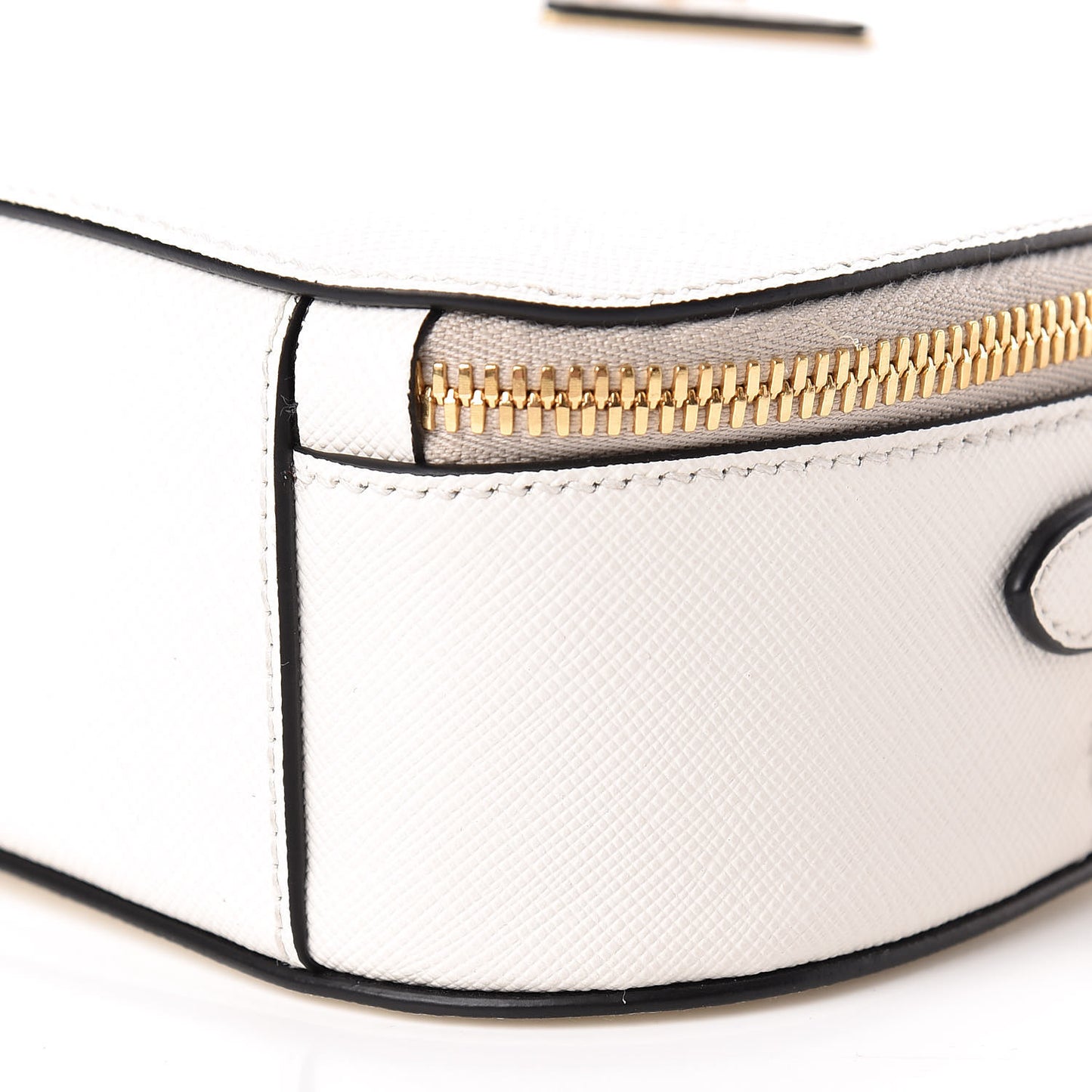 Saffiano Lux Odette Crossbody Bianco