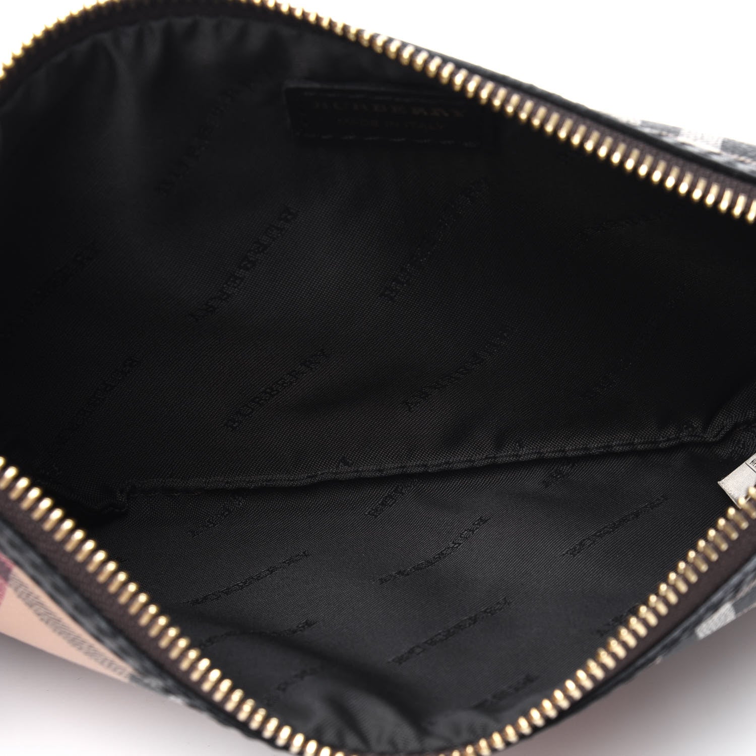 Burberry Haymarket Check Small Peyton Crossbody Clutch Bag Chocolate 5 of 18