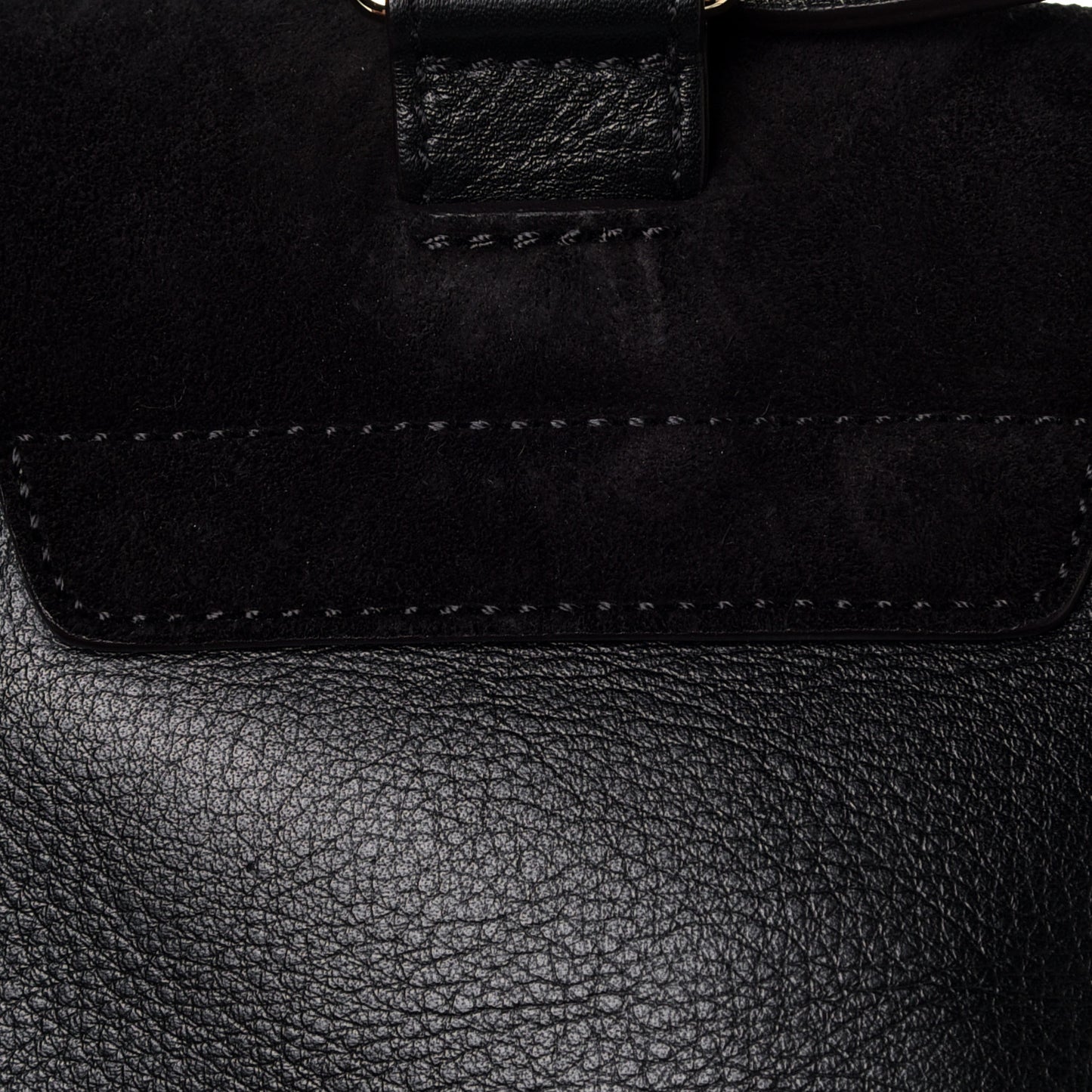 Suede Calfskin Mini Faye Backpack Black