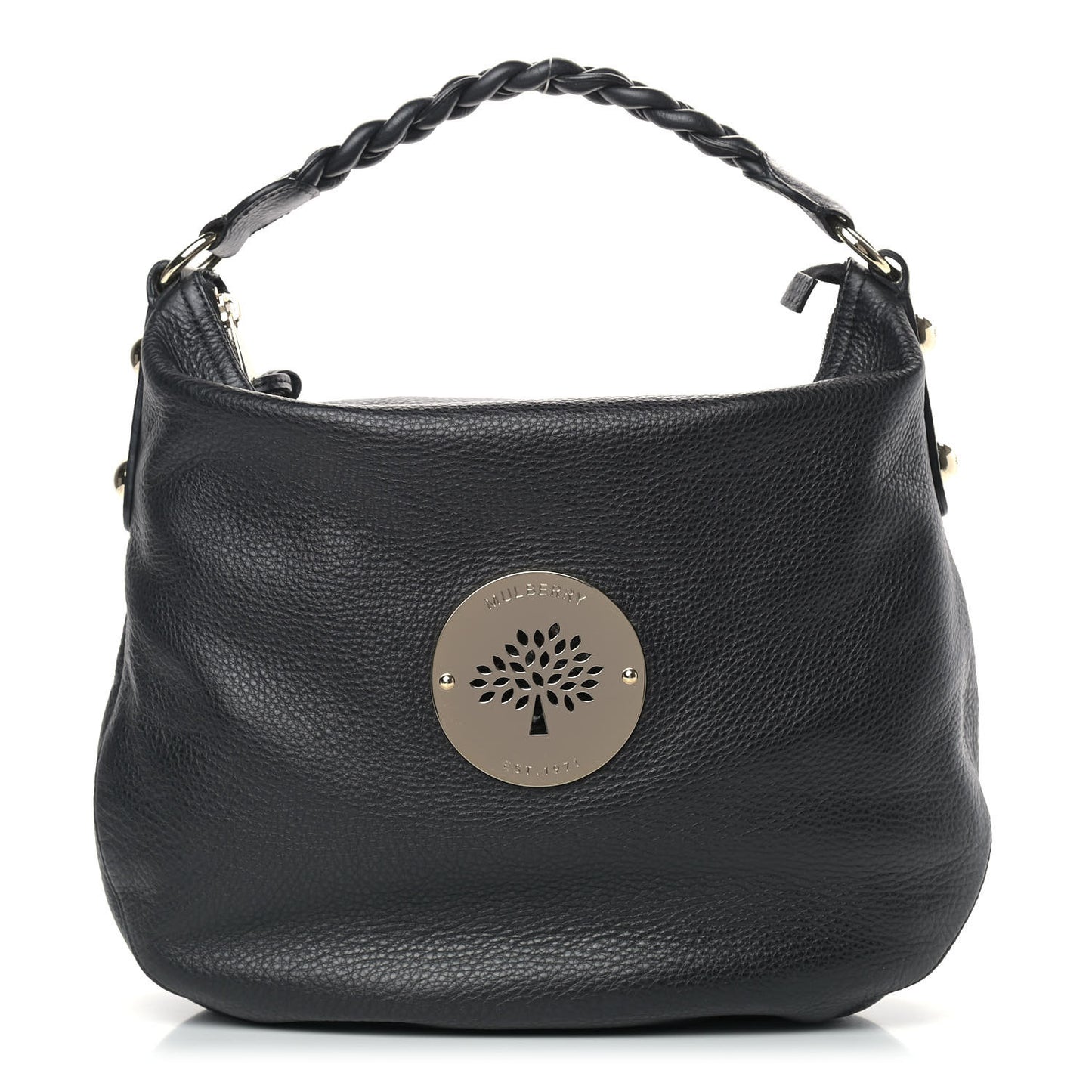Soft Spongy Calfskin Medium Daria Hobo Black