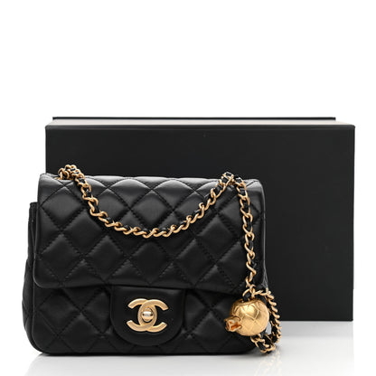 Chanel Lambskin Quilted Mini Pearl Crush Flap Black 11 of 11