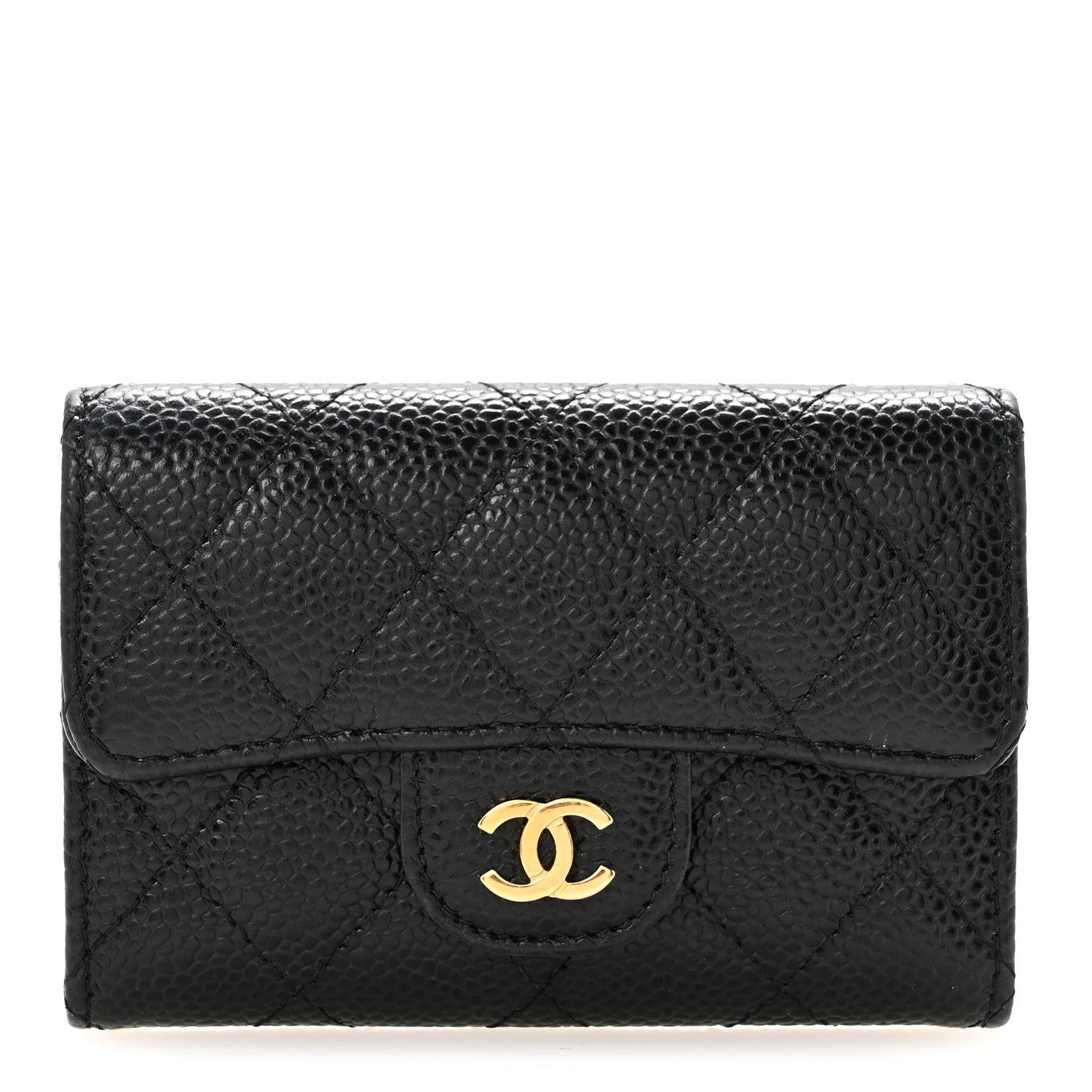 Chanel Caviar Quilted Flap Card Holder Black 1 of 10