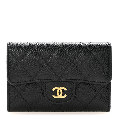 Chanel Caviar Quilted Flap Card Holder Black 1 of 10