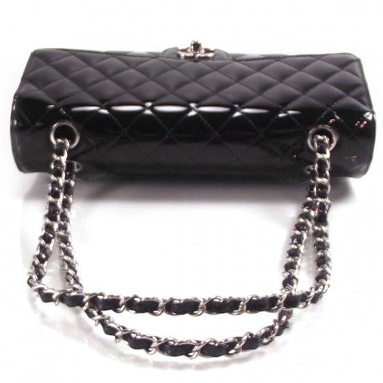 Chanel Patent Medium Double Flap Black 6 of 12