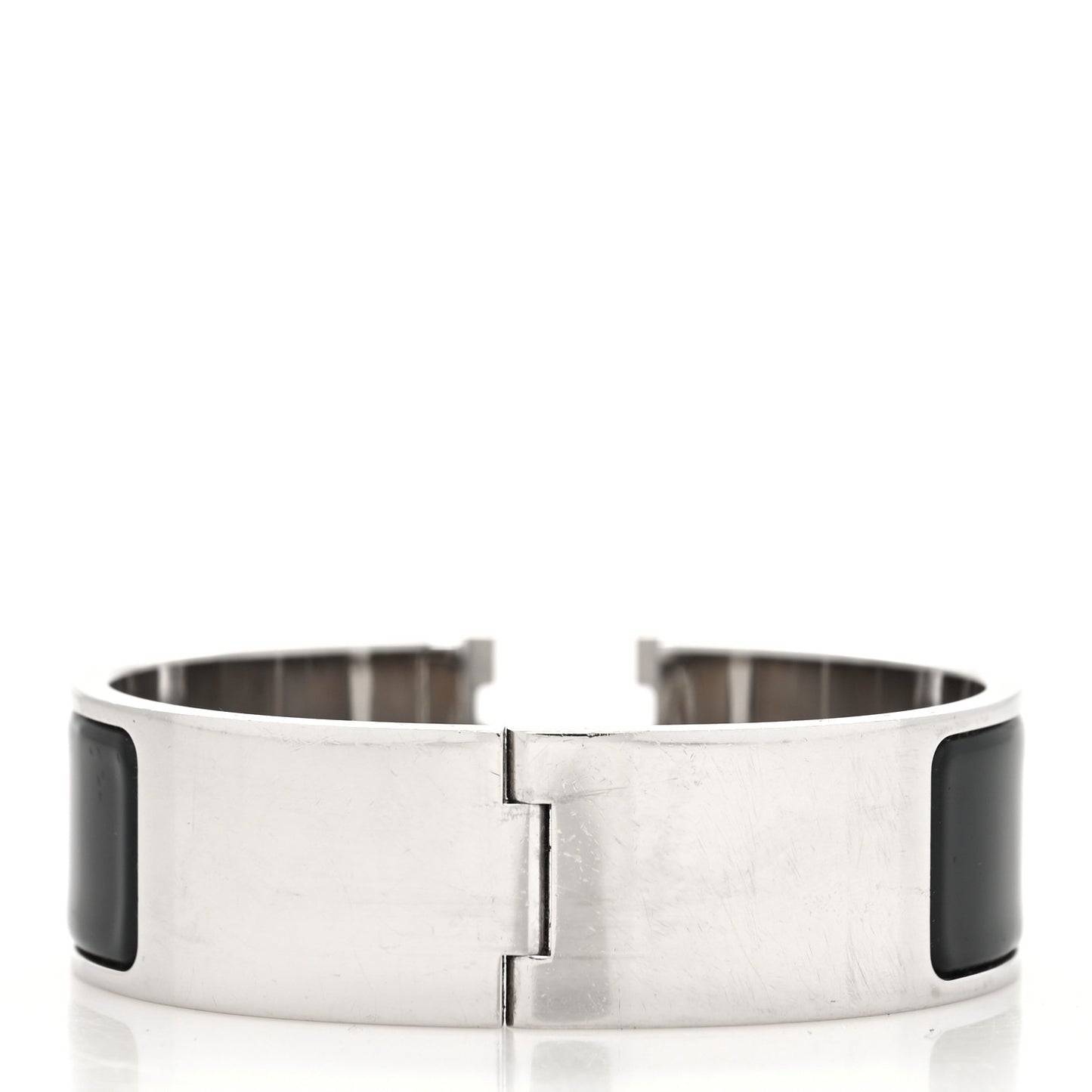Enamel Wide Clic Clac H Bracelet GM Black