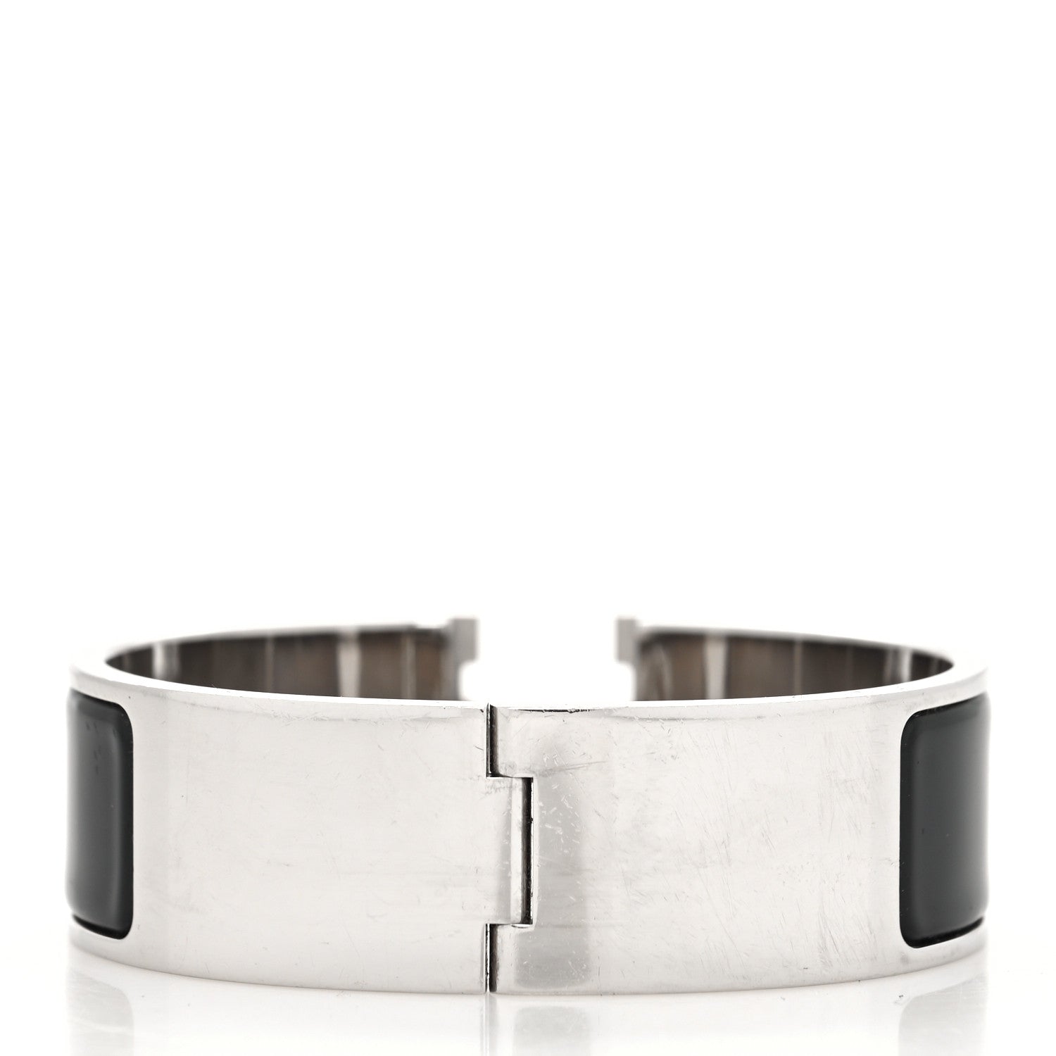 Hermes Enamel Wide Clic Clac H Bracelet GM Black 3 of 5