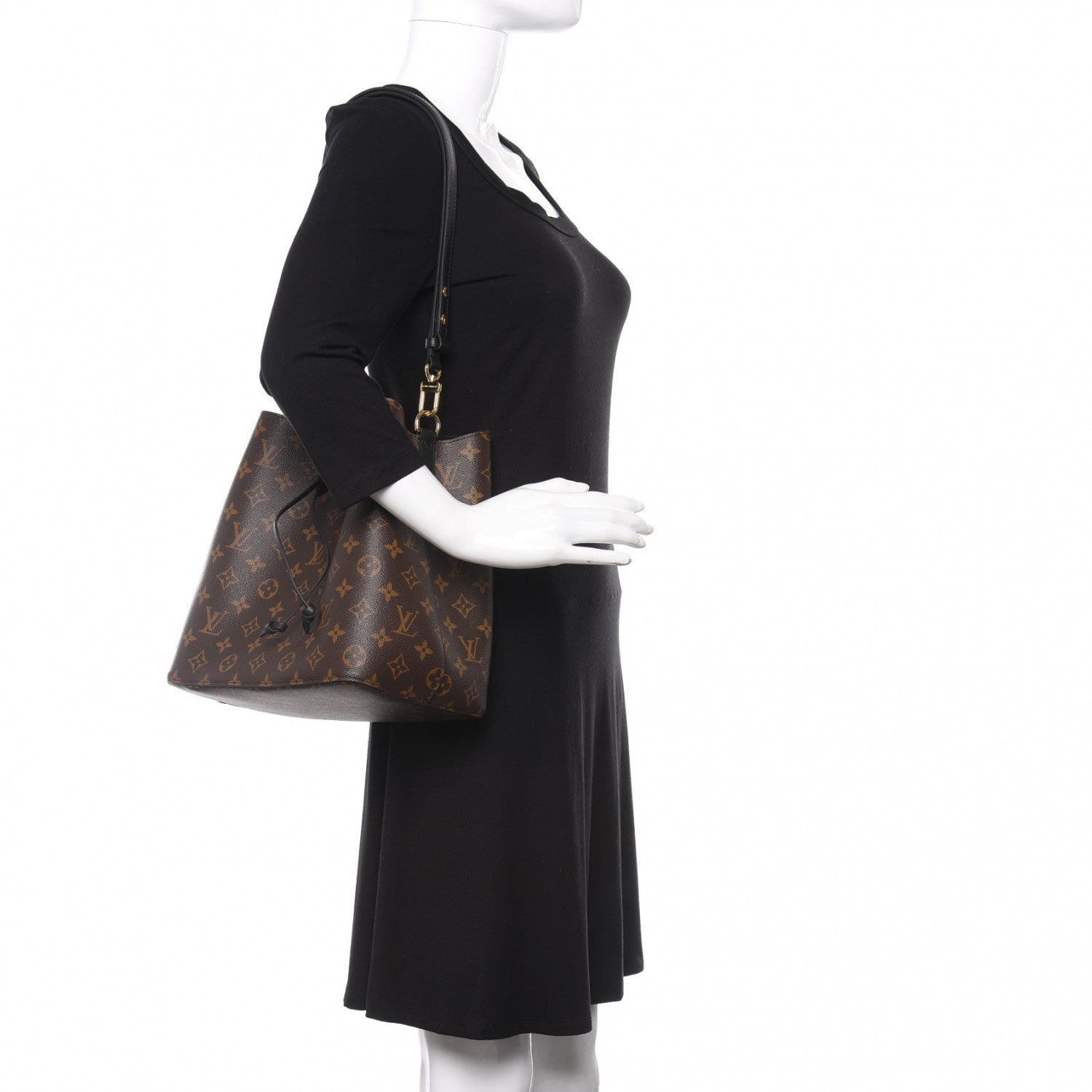 Louis Vuitton Monogram Neonoe MM Black 2 of 10