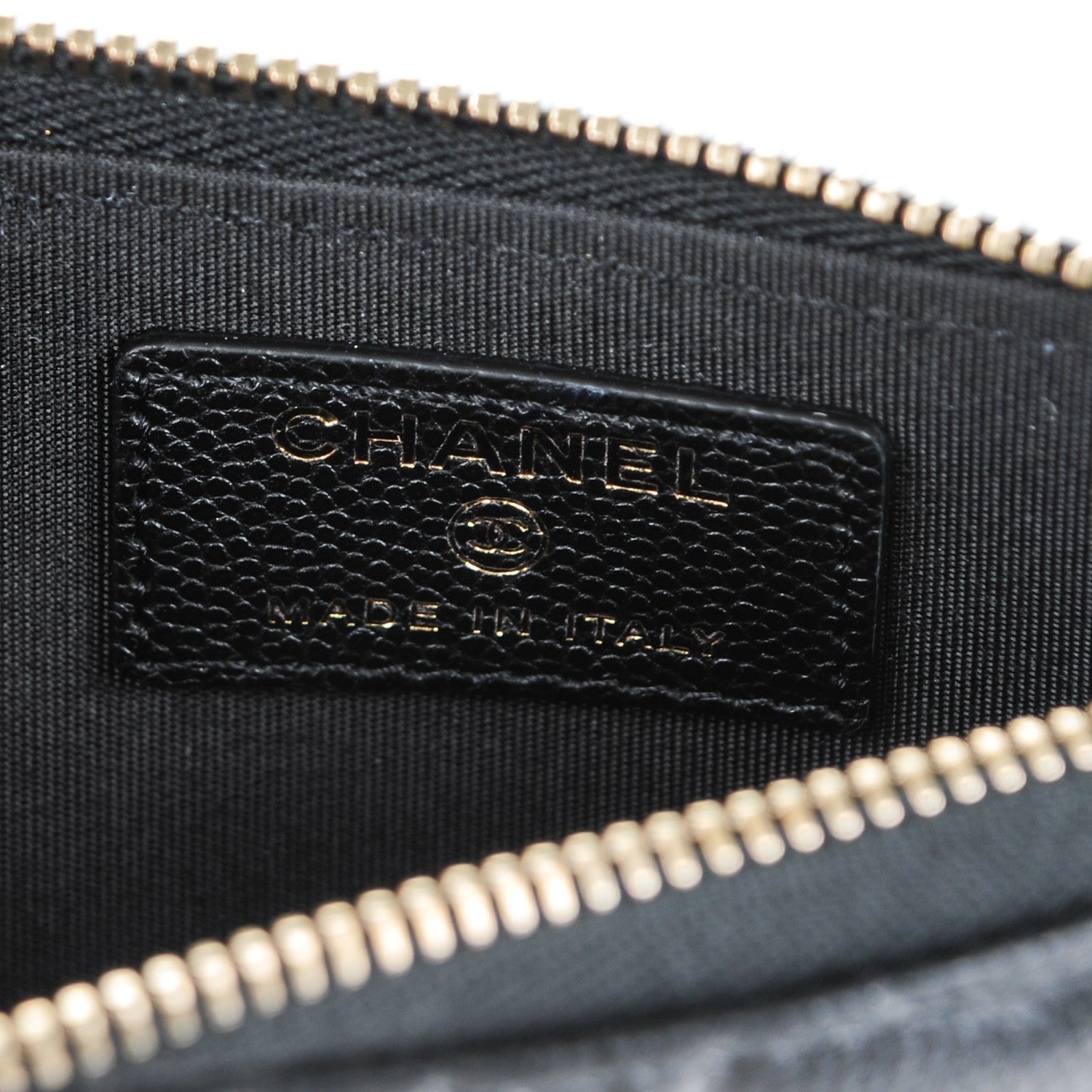 Chanel Caviar Camellia Embossed Key Holder Case Black 6 of 7