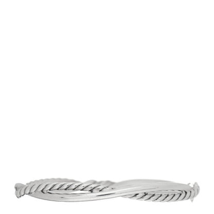 David Yurman Sterling Silver Diamond Continuance Bangle Bracelet 3 of 5