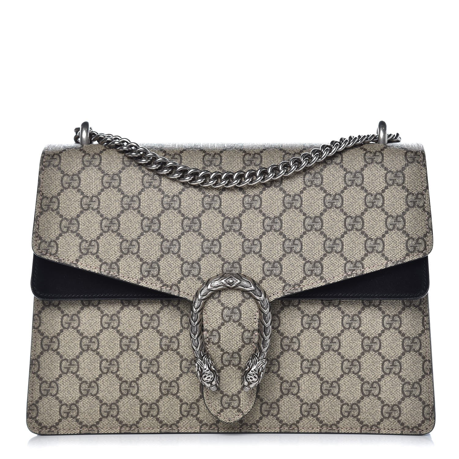 Gucci GG Supreme Monogram Medium Dionysus Shoulder Bag Black 1 of 9