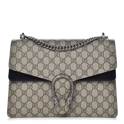 Gucci GG Supreme Monogram Medium Dionysus Shoulder Bag Black 1 of 9