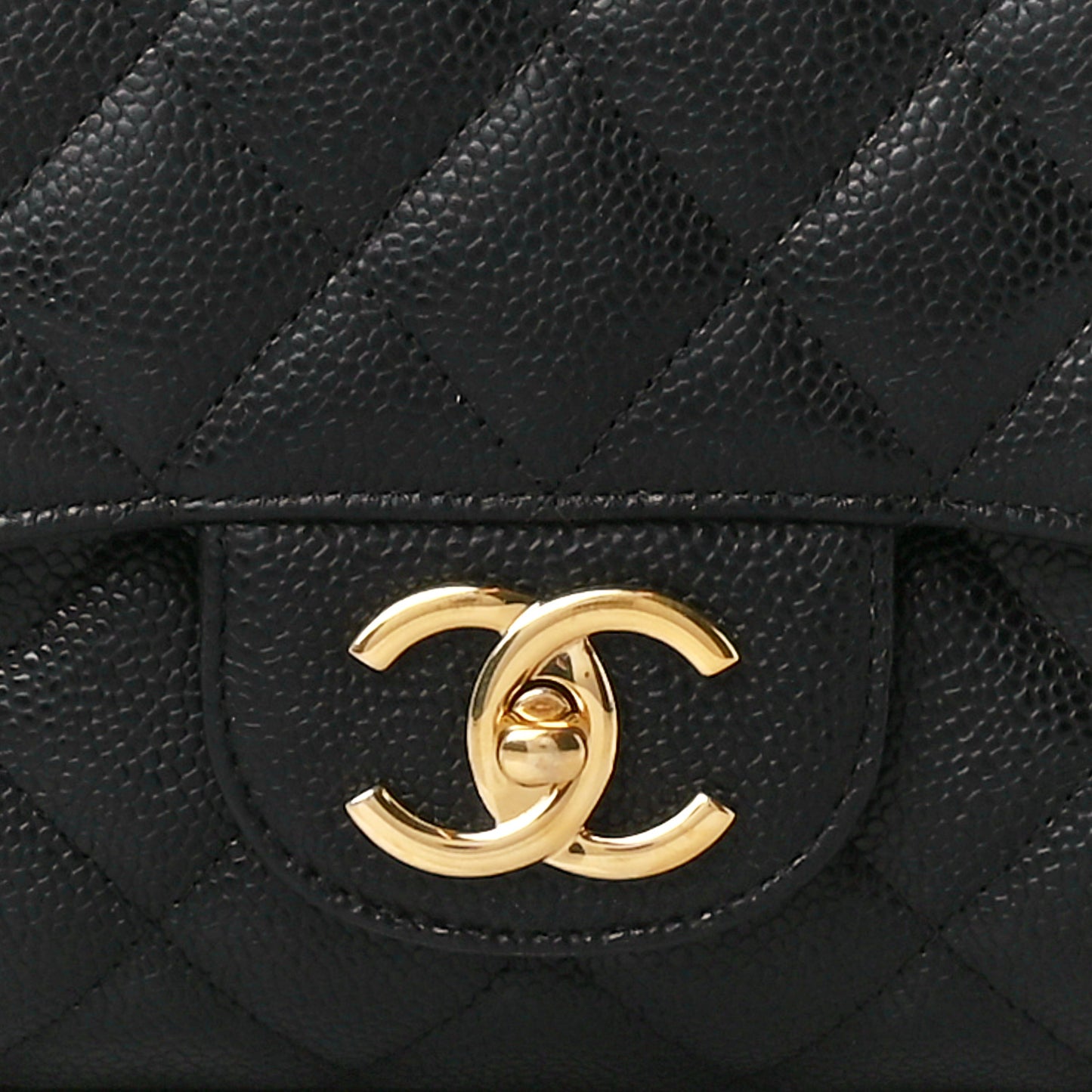 Caviar Quilted Maxi Double Flap Black