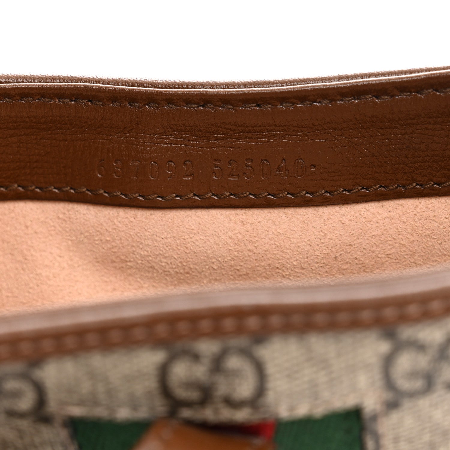 Gucci GG Supreme Monogram Azalea Calfskin Web Mini Jackie 1961 Hobo Beige Ebony Brown Sugar 7 of 10