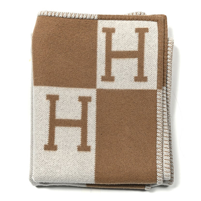 Hermes Wool Cashmere Avalon Blanket Ecru Camel 1 of 3