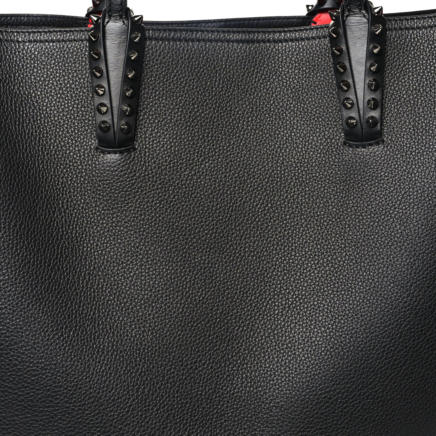 Christian Louboutin Calfskin Spikes East West Cabata Tote Black 9 of 11