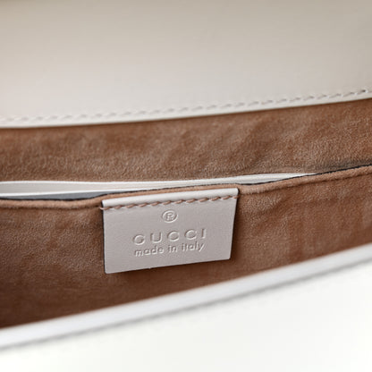 Gucci Calfskin Mini Sylvie Top Handle Bag White 6 of 11